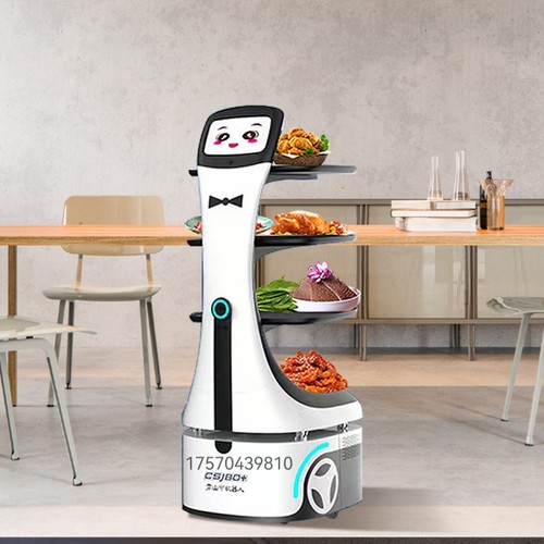 智能送餐机器人餐饮传菜端菜服务员上菜店自动酒店酒楼外卖机器人