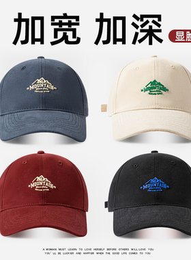 鸭舌帽韩版女春秋时尚软顶棒球帽情侣绿色遮阳帽男显脸小帽子四季