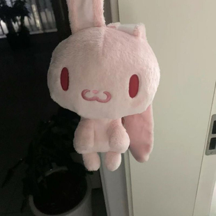 日本泛用兔gloomybear中古粉色兔同款 兔子超萌娃娃包挂件挂饰礼物