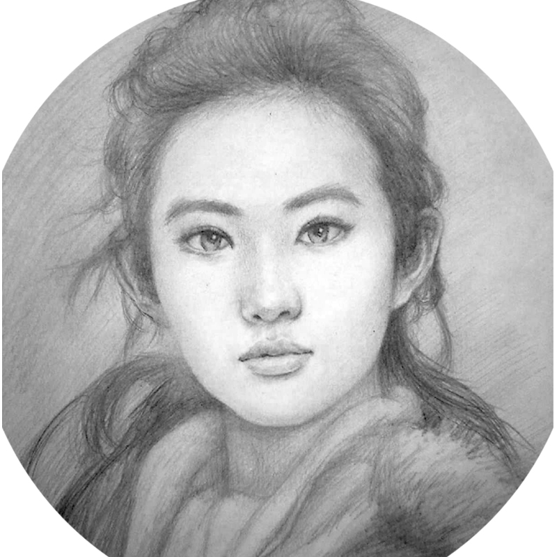 素描画像绘画照片转手绘定制人物画彩铅黑白人头像自