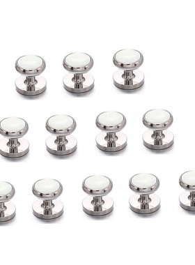 高品质法式礼服门襟扣 热销商务袖钉 12件套贝壳贝母袖口 Stud