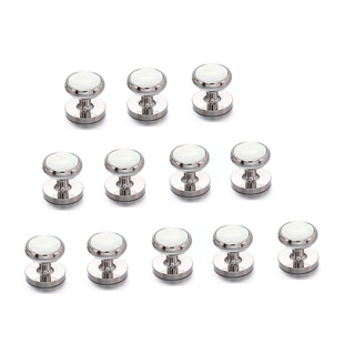 礼服门襟扣 口 热销商务袖 12件套贝壳贝母袖 Stud 钉 高品质法式