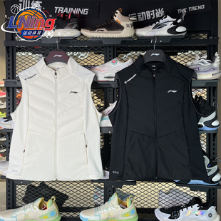 立领运动服 李宁女子2025冬季 无袖 棉马甲跑步系列开衫 AMMV022 新款