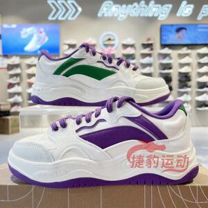 李宁休闲鞋FUTURE FLOW女子2024春季新品经典低帮运动鞋AGCU016