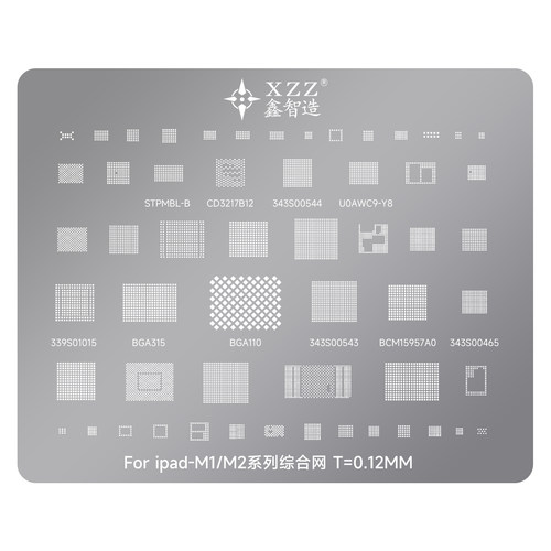 适用于iPad-M1/M2植锡钢网 苹果平板电脑2021/2022PPro/Air5/6