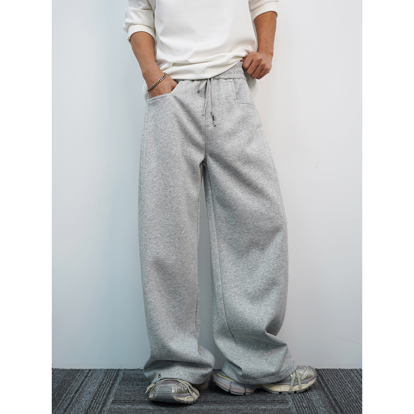 拖地裤子秋冬新款韩版休闲卫裤