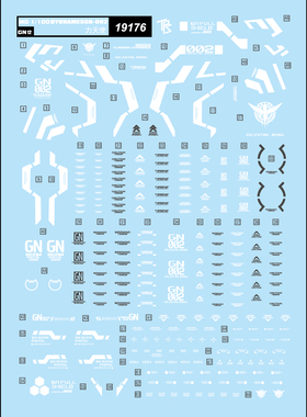 中环水贴19176 MG力天使 1/100 GN-002力天使高达模型水贴纸