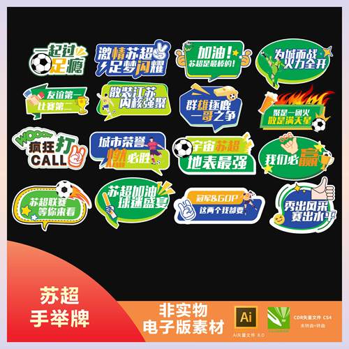 苏超联赛足球运动手举牌
