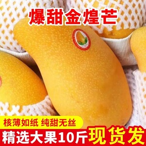 海南金煌芒10斤新鲜芒果海南金煌芒水仙芒新鲜水果大芒果当季整箱