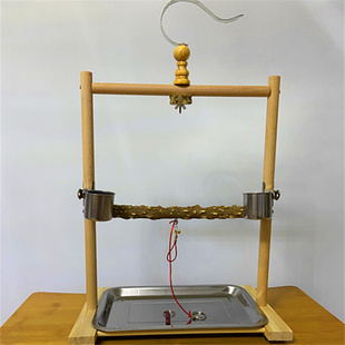 鹦鹉站架手养互动训练解闷玩具花椒木鸟笼椰壳鸟窝牡丹虎皮游乐场