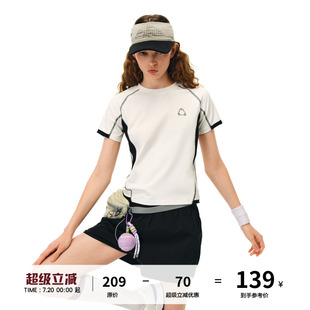 FPA哈苏运动拼接短袖 复古百搭休闲撞色t恤女 国潮牌夏季 圆领修身