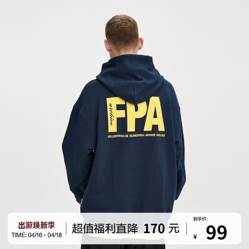 FPA品牌字母连帽卫衣国潮牌宽松情侣装潮流百搭春秋季帽衫外套男-封面