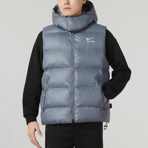 Nike耐克男装马甲新款连帽保暖拉链休闲运动棉服FD6428-065