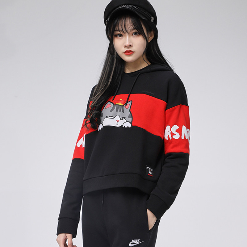 adidas阿迪达斯neo女2022新款吾皇万睡长袖休闲套头卫衣gp5738