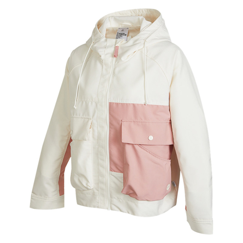 adidas阿迪达斯neo夹克女装运动服休闲防风连帽上衣外套女hm7438