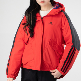 正品 工装 2021秋冬官网新款 Adidas阿迪达斯棉衣女装 棉服外套GN7377