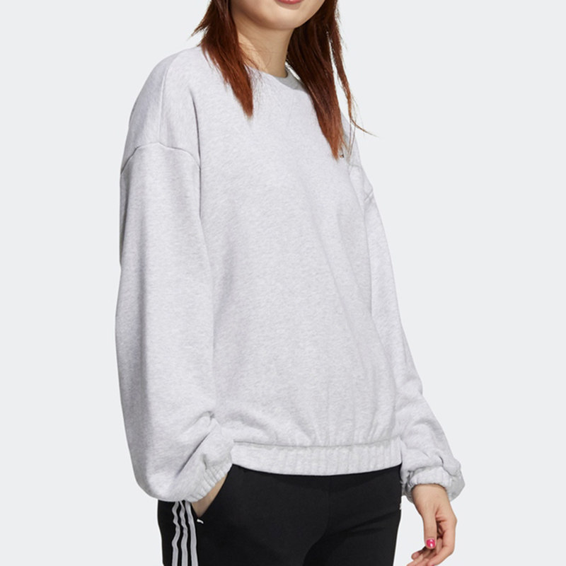 adidas阿迪达斯neo卫衣女装运动服休闲圆领长袖上衣套头衫hg9020
