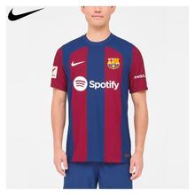 Nike耐克男装透气巴萨球员版球服足球运动训练短袖T恤DX2615-456