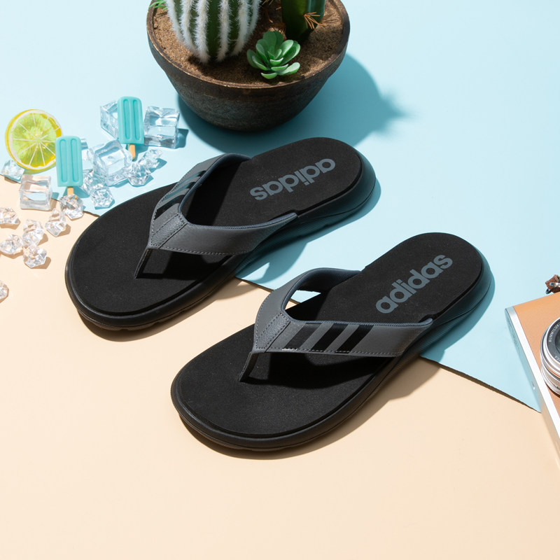 adidas阿迪达斯男鞋2022夏季新款运动鞋休闲沙滩鞋人字拖鞋fy8654