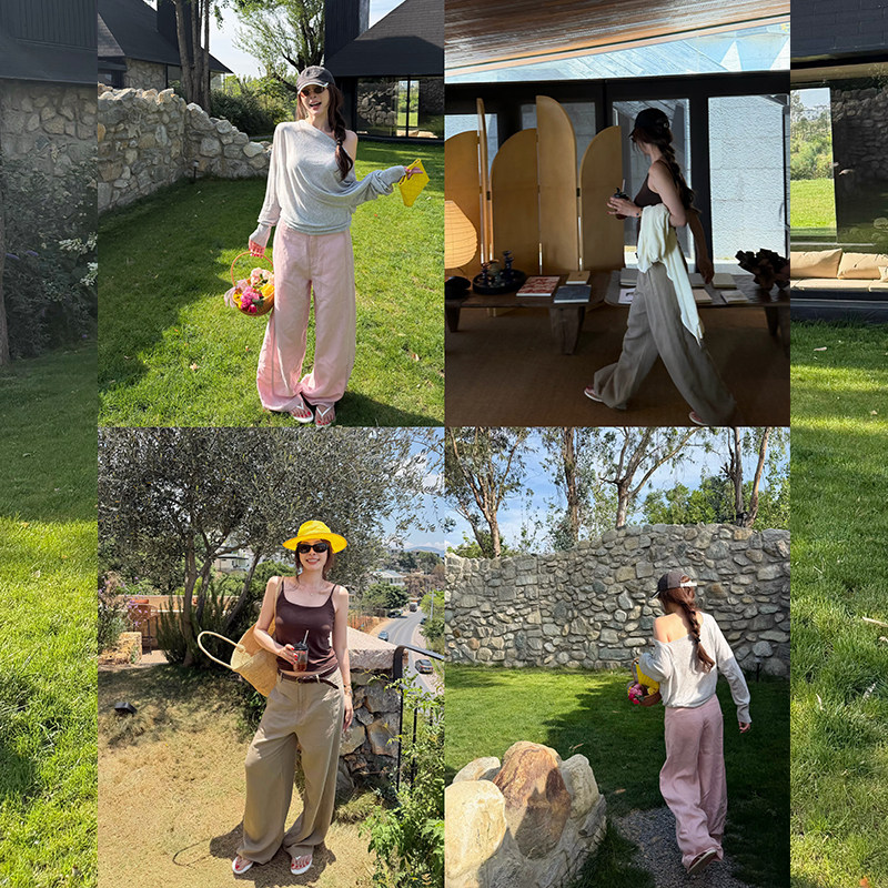 tingtings6/2PM20点【夏日空气裤】松弛天丝亚麻休闲西装裤女薄款