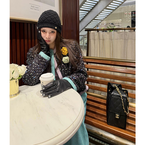 高级撞色小香风外套女新款上衣