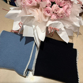 tingtings 秋冬氛围感 小香风保暖毛线围巾女高级撞色披肩围脖