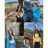 卡通刺绣黄色羊毛针织衫 女早秋新款 开衫 tingtings 毛衣空调衫 上衣