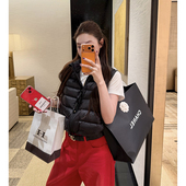 叠穿保暖无袖 tingtings 国标90白鸭绒立领羽绒马甲女冬季 面包外套