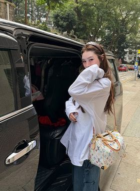 tingtings3/2PM20点【慵懒高级】白色长袖衬衫女春季新款宽松衬衣