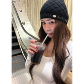 tingtings 保暖显瘦上衣 打底衫 白色绒感针织长袖 t恤女秋冬修身