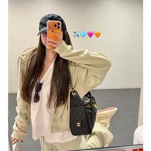 子休闲卫裤 tingtings 加厚运动外套裤 女冬装 慵懒好看加绒卫衣套装