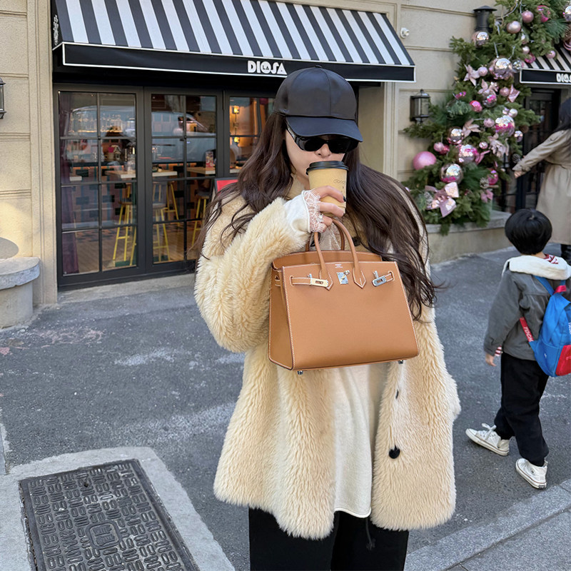 全羊毛皮毛一体外套女冬高级皮草