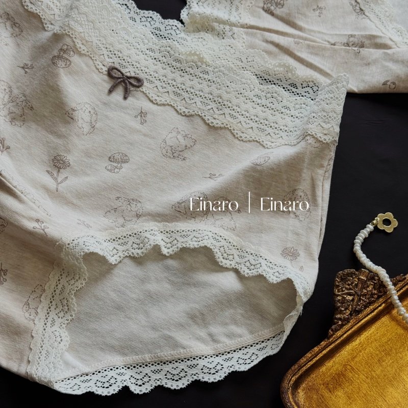 Einaro新款内裤女生纯棉10A抗菌加长裆女中腰蕾丝花边三角裤三条,女士内衣/男士内衣/家居服,女三角裤,淘宝优惠券,粉丝福利购,淘宝优惠卷