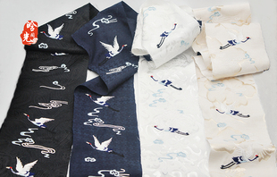 闭店清仓晗光阁原创绣花仙鹤流云领子袖口汉服配料刺绣花边辅料