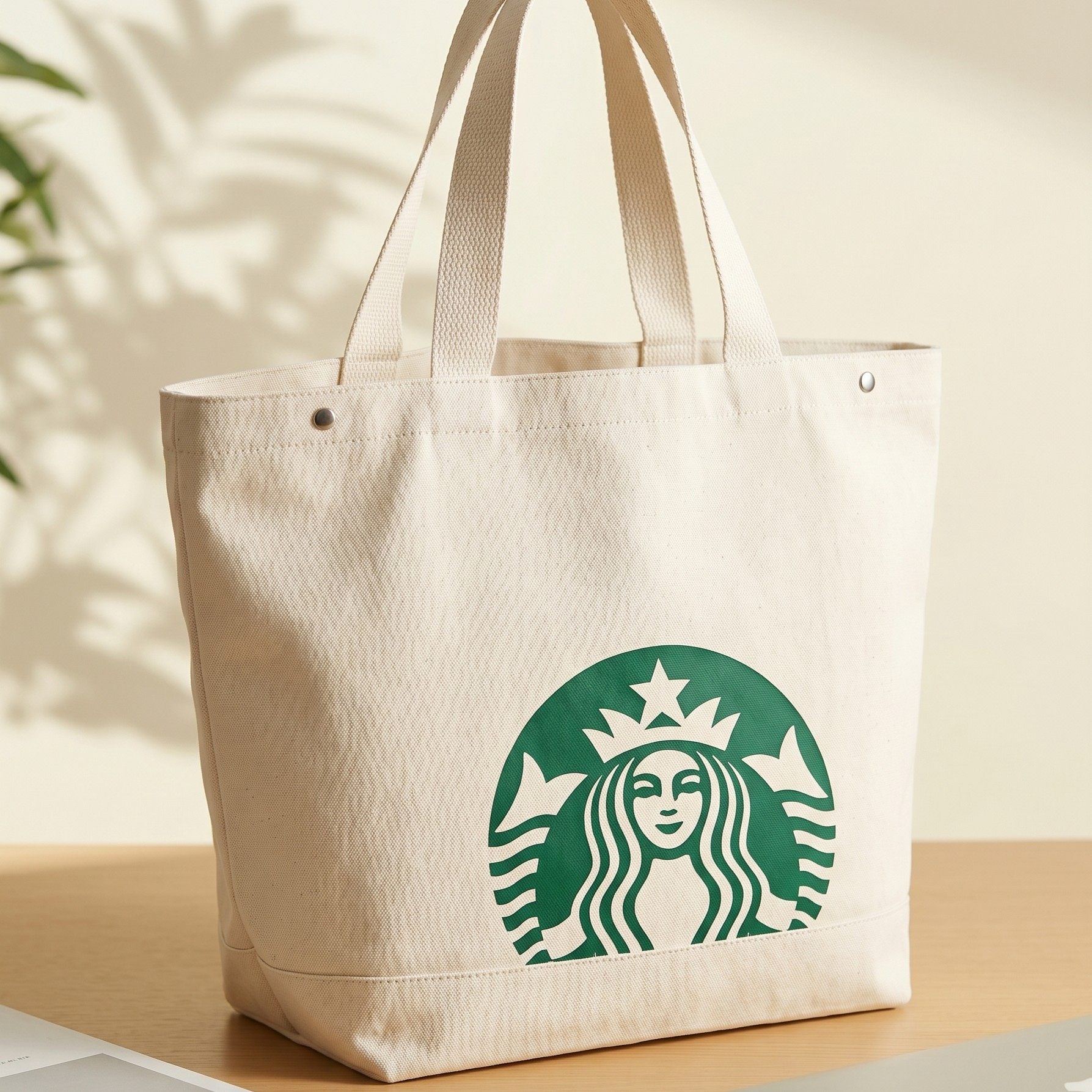 包邮星巴克starbucks迪士尼小镇店纪念拎袋帆布袋纪念礼极简通勤