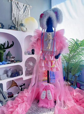 出租出售流筑精品儿童礼服潮服女童大玩家主题秀场潮服粉色大玩家