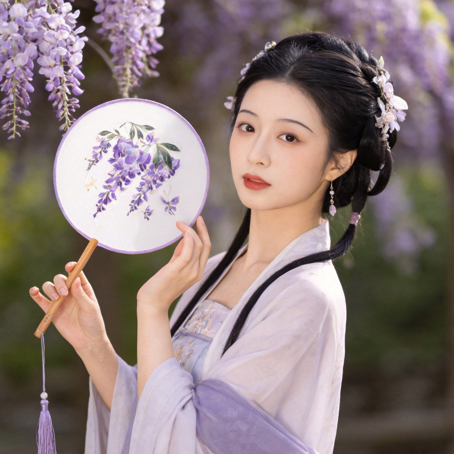 王星记扇子非遗老字号流苏团扇女团扇宫扇中国风汉服古装旗袍圆扇图片
