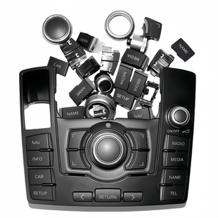 C6中控多媒体面板盖子 中控娱乐面板按键外壳 奥迪A6L 适用老款