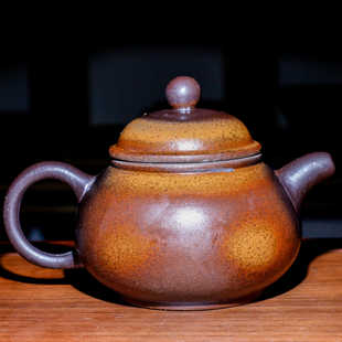 建盏陶茶壶检漏壶纯手工茶壶全手工茶壶柴烧壶瑕玭壶喝茶茶壶