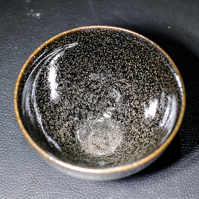 乌金建盏龙窑柴烧行云纯手工主人杯茶杯茶盏芝麻滴黑釉束口