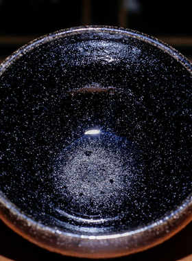 古法龙窑柴烧建盏茶杯主人杯纯手工黑釉星空钵型复古高端盏