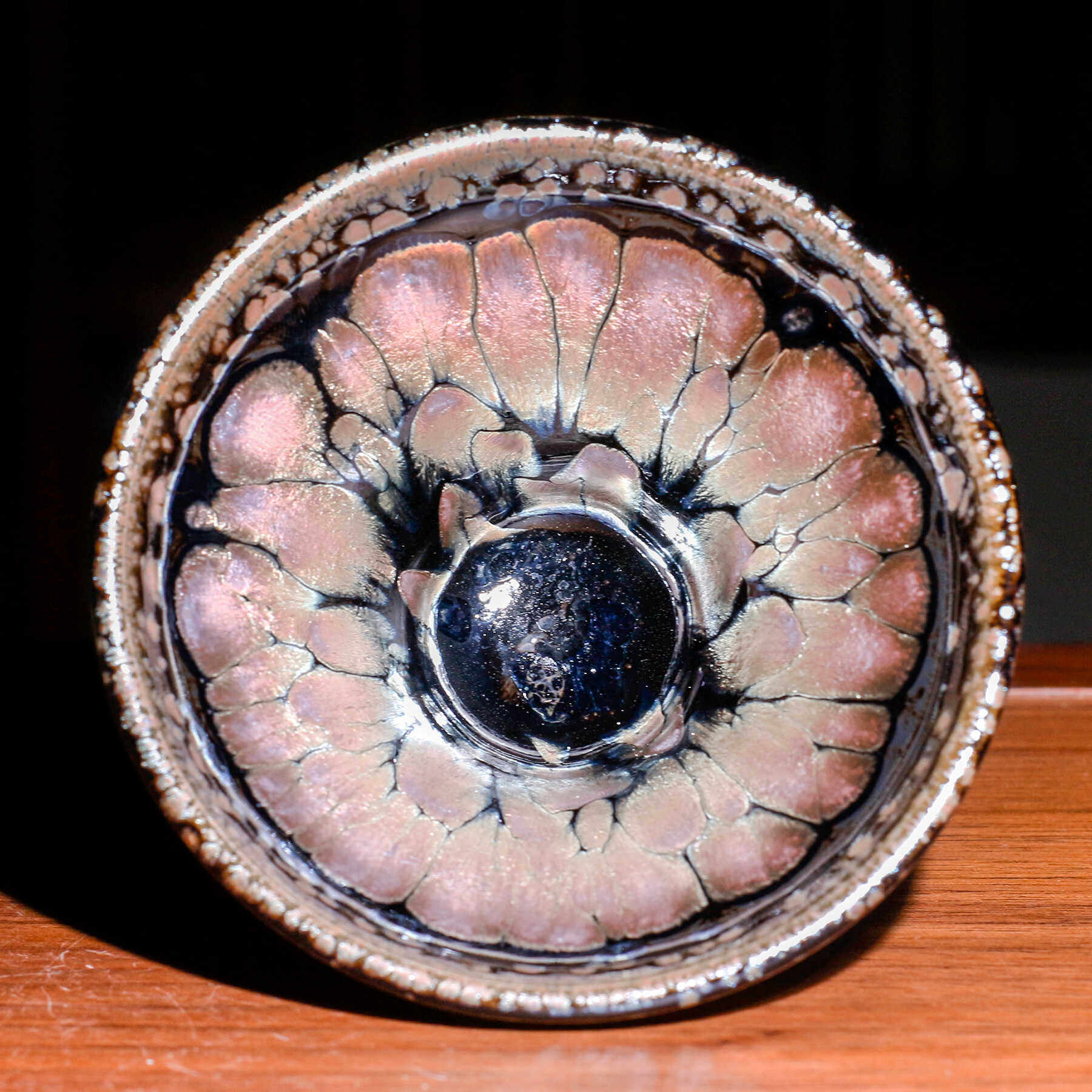 支静建盏纯手工原矿大结晶玫瑰玉兰器型主人杯品茗茶盏茶具馈赠