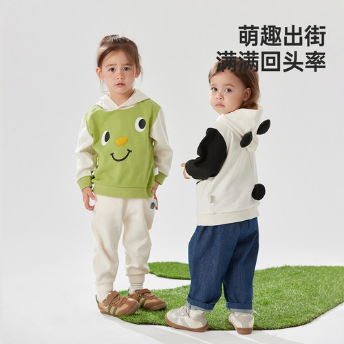 威尔贝鲁春秋男女童连帽卫衣