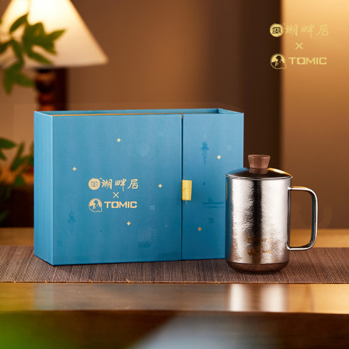 湖畔居420ml纯钛焖茶杯茶水分离保温杯家用办公茶杯水杯礼品团购
