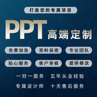 PPT高端定制高效设计专职团队专业打造满意为止资料保密售后无忧