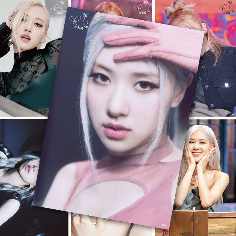 朴彩英海报blackpink写真照亲笔签名墙纸精美明信片贴纸墙贴礼物