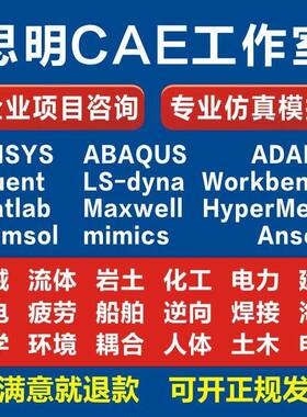 ANSYS代做Abaqus/Fluent/Adams/CFD仿真模拟lsdyna/CAE有限元分析
