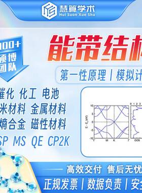 能带结构丨MS/Gaussian/QE/CP2K 性原理计算 DFT模拟