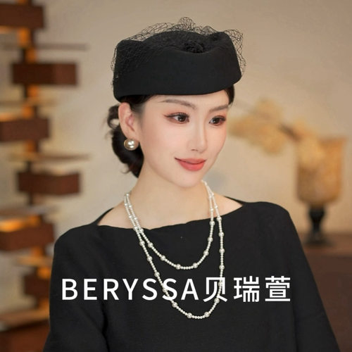 法式优雅秋冬显脸小赫本风百搭羊毛女复古保暖药盒帽礼帽MZ6008
