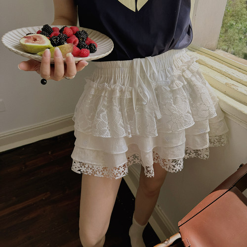 浪漫少女感法式休闲复古蛋糕裙